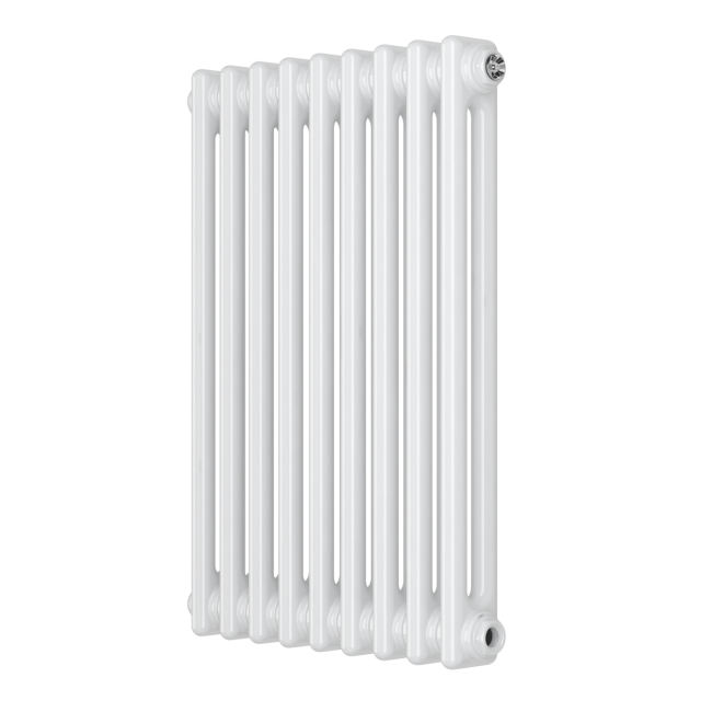 Nambi 2 Column Traditional Radiator - 600mm x 423mm - Gloss White