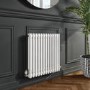 Nambi 2 Column Traditional Radiator - 600mm x 603mm - Gloss White