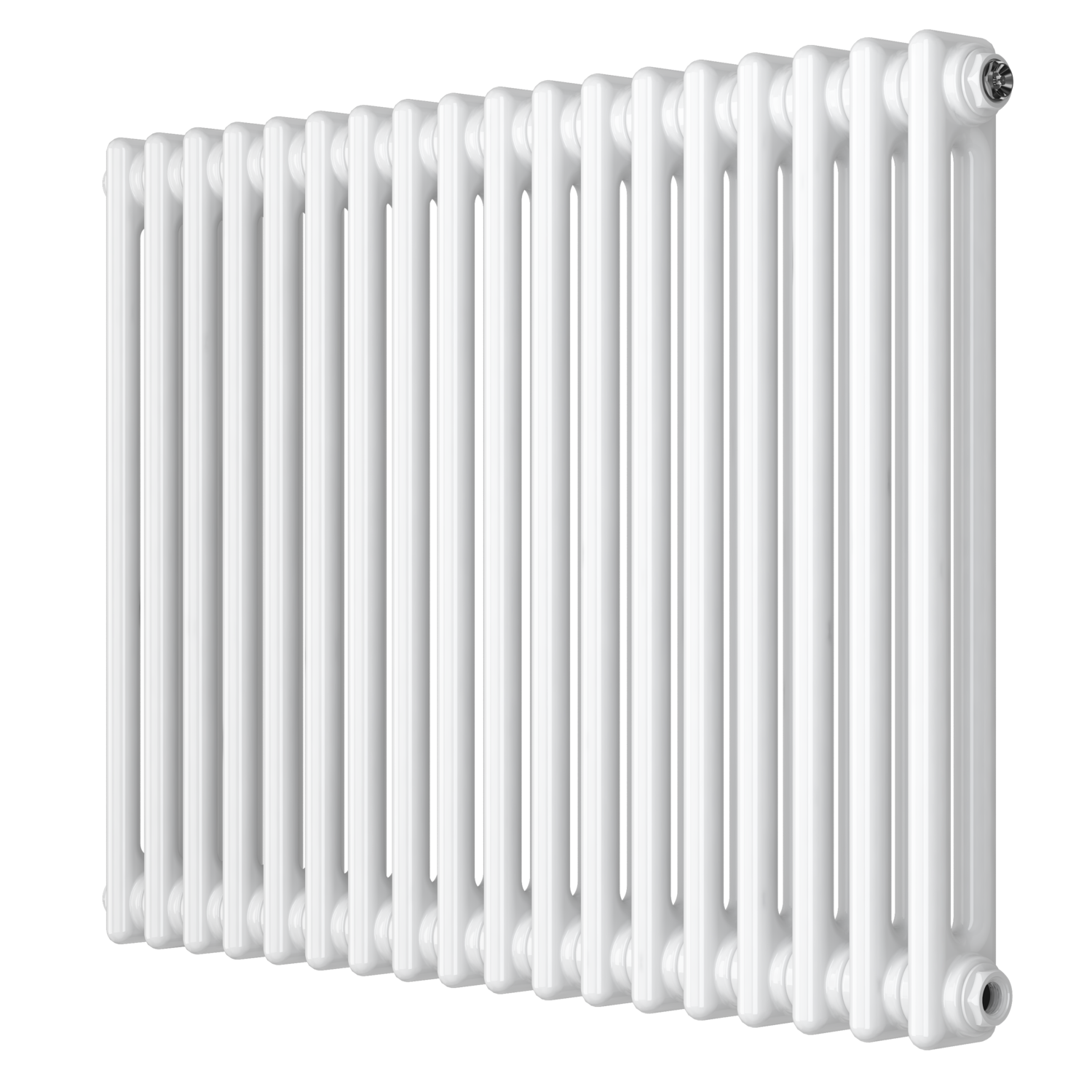 Timu Radiators Nambi 2 Column Traditional Radiator - 600mm x 828mm - Gloss White ...