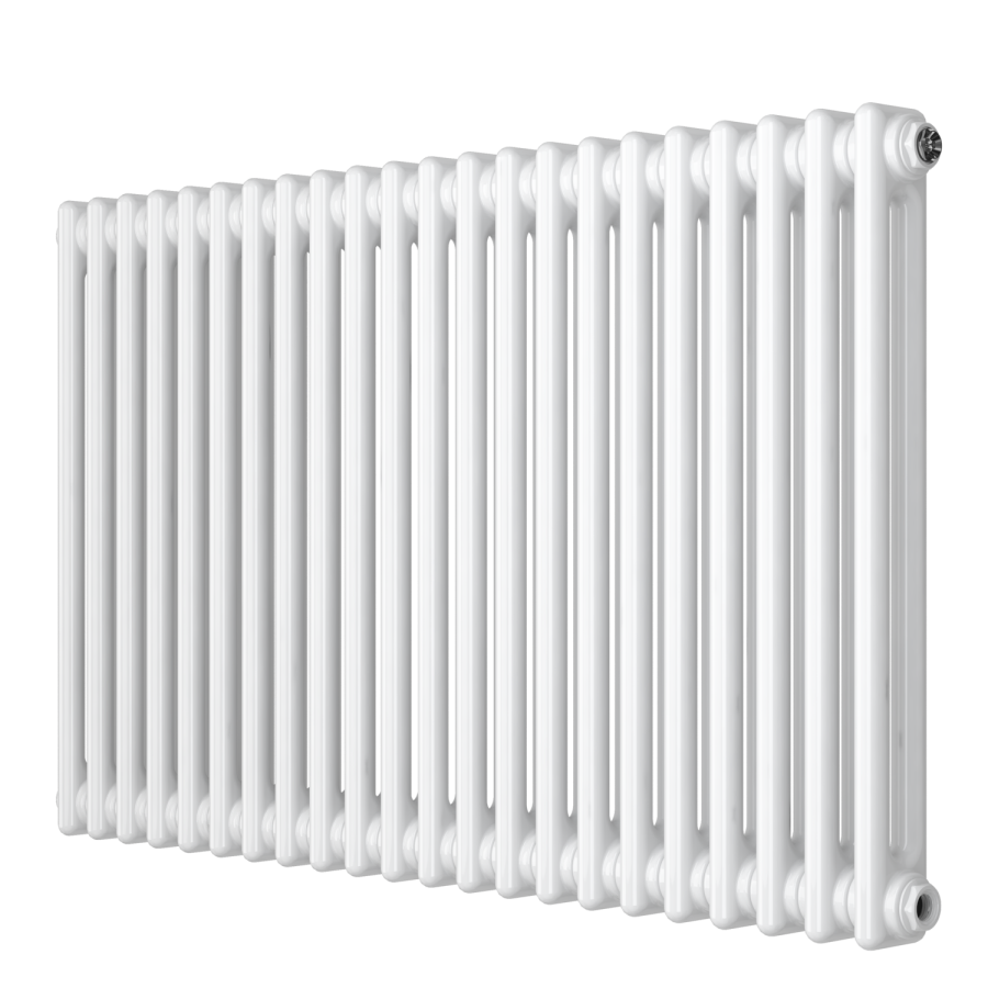 Nambi 2 Column Traditional Radiator - 600mm x 1008mm - Gloss White