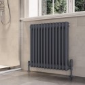 BeBa_26283 Anthracite Horizontal 2 Column Traditional Radiator 600 x 605mm - Nambi