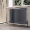 BeBa_26284 Anthracite Horizontal 2 Column Traditional Radiator 600 x 830mm - Nambi