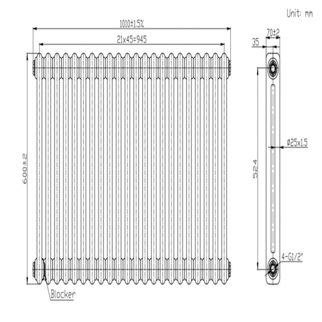 Nambi 600x1010 22 bars Anthracite