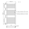 Chrome Heated Towel Rail Radiator 1000 x 450mm - Dune