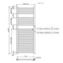 Chrome Heated Towel Rail Radiator 1200 x 450mm - Dune