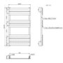 Anthracite Heated Towel Rail Radiator 800 x 600mm - Tundra