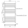 Anthracite Heated Towel Rail Radiator 800 x 600mm - Sahara