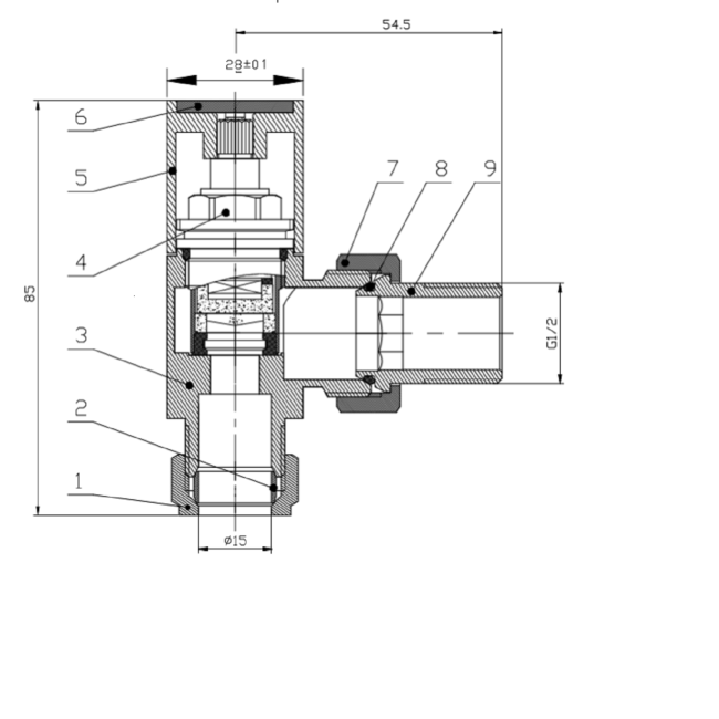 Chrome Square Angled Radiator Valves - For Pipework Which Comes From The Wall