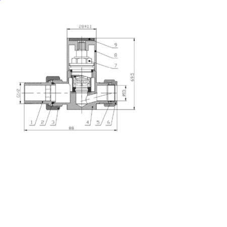 Matt Black Square Straight Radiator Valves - For Pipework Which Comes From The Floor