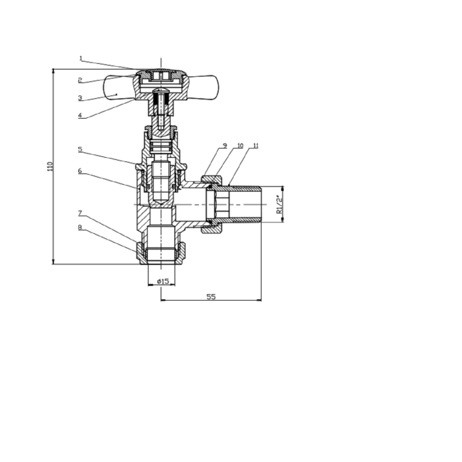 Chrome Traditional Angled Radiator Valves