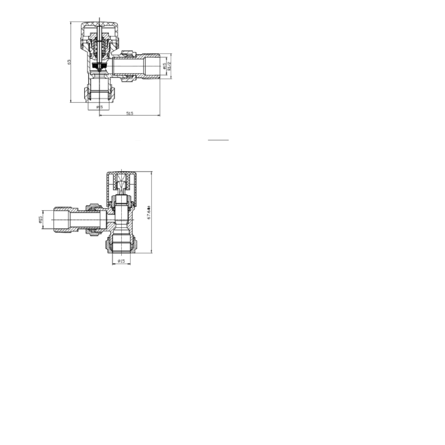 Anthracite Thermostatic Angled Radiator Valves