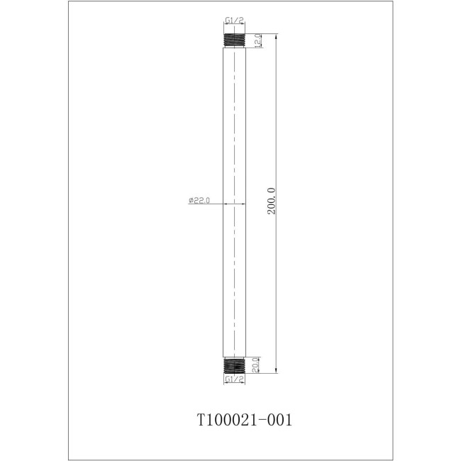 Round Celing Arm 200mm