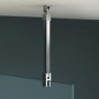 Frameless 745mm Chrome Wet Room Shower Screen with Ceiling Support Bar  - Live Your Colour