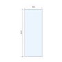 Frameless 745mm Chrome Wet Room Shower Screen with Ceiling Support Bar  - Live Your Colour