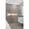 Wetroom Screen with Ceiling Bar 2000 x 800mm - 8mm Glass - Chrome
