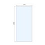 Wetroom Screen with Ceiling Bar 2000 x 900mm - 8mm Glass - Chrome