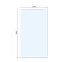 Wet Room Shower Screen with Ceiling Support Bar 1100mm Chrome - Live Your Colour