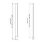 Wet Room Shower Screen with Ceiling Support Bar 1100mm Chrome - Live Your Colour