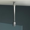 Wetroom Screen with Ceiling Bar 2000 x 1200mm - 8mm Glass - Chrome