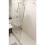 Frameless 700mm Chrome  Wet Room Shower Screen with Wall Support Bar  - Live Your Colour