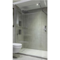 Frameless 745mm Chrome Wet Room Screen with Wall Support Arm - Live Your Colour Frameless 745mm Chrome Wet Room Screen with Wall Support Arm - Live Your Colour