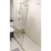 Frameless 745mm Chrome Wet Room Screen with Wall Support Arm - Live Your Colour