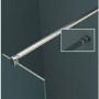 Frameless 745mm Chrome Wet Room Screen with Wall Support Arm - Live Your Colour