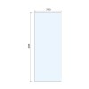 Wetroom Screen with Wall Bar 2000 x 800mm - 8mm Glass - Chrome