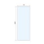 Black 745mm  Wet Room Shower Screen with Ceiling Support Bar  - Live Your Colour