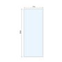 Wetroom Screen with Ceiling Bar 2000 x 800mm - 8mm Glass - Black