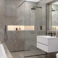 Frameless 745mm Black Wet Room Shower Screen with Wall Support Bar - Live Your Colour