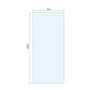 Wetroom Screen with Wall Bar 2000 x 900mm - 8mm Glass - Black