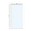 Wetroom Screen with Wall Bar 2000 x 1000mm - 8mm Glass - Black