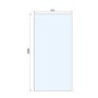Wetroom Screen with Wall Bar 2000 x 1000mm - 8mm Glass - Black