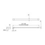 Wetroom Screen with Wall Bar 2000 x 1000mm - 8mm Glass - Black