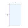 Wetroom Screen with Wall Bar 2000 x 1100mm - 8mm Glass - Black