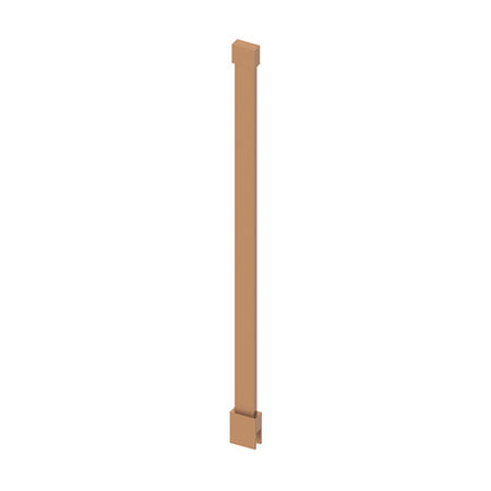 900mm Bronze Frameless Wet Room Shower Screen with Ceiling Support Bar - Live Your Colour