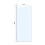 845mm Bronze Frameless Wet Room Shower Screen with Wall Support Bar - Live Your Colour