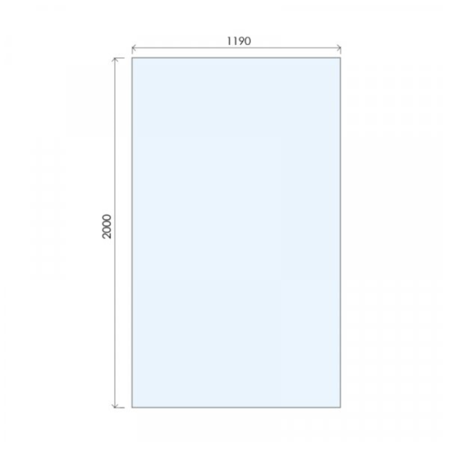 Wet Room Shower Screen 1200mm Bronze Frameless with Wall Support Bar - Live Your Colour