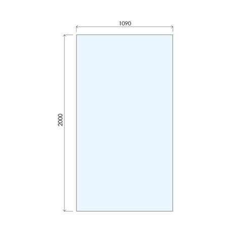 1100mm Nickel Frameless Wet Room Shower Screen with Ceiling Support Bar - Live Your Colour