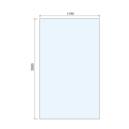 1200mm Nickel Frameless Wet Room Shower Screen with Ceiling Support Bar - Live Your Colour