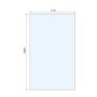 1200mm Nickel Frameless Wet Room Shower Screen with Ceiling Support Bar - Live Your Colour