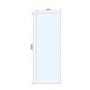 700mm Nickel Frameless Wet Room Shower Screen with Wall Support Bar - Live Your Colour