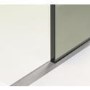 845mm Nickel Frameless Wet Room Shower Screen with Wall Support Bar - Live Your Colour