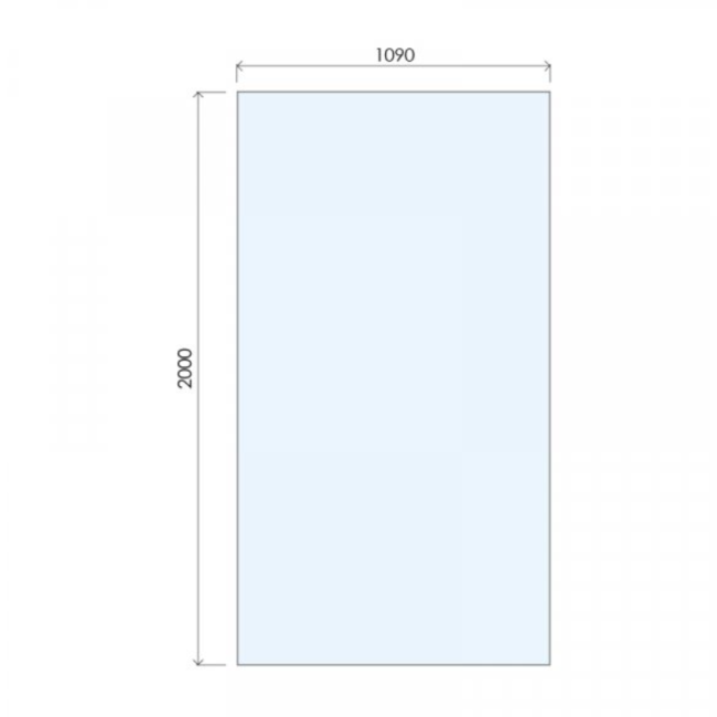 1100mm Nickel Frameless Wet Room Shower Screen with Wall Support Bar - Live Your Colour