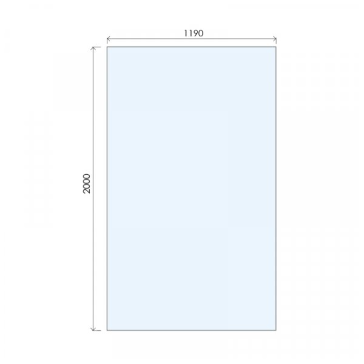 1200mm Wet Room Shower Screen Nickel Frameless with Wall Support Bar - Live Your Colour