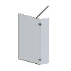 900mm Nickel Frameless Wet Room Shower Screen with 350mm Hinged Flipper Panel - Live Your Colour