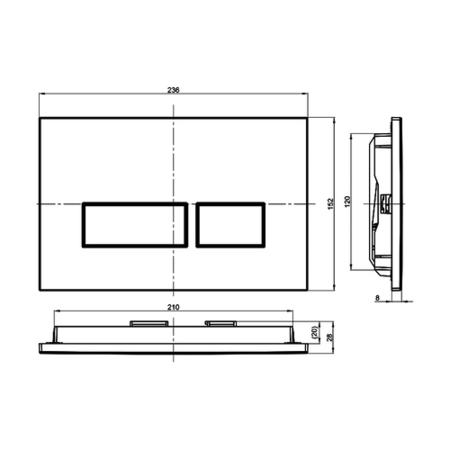 Brushed Nickel Satin Flush Plate