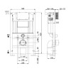 820mm Wall Mounted WC Frame with Dual Flush Cistern