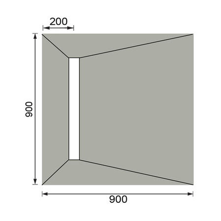 Blue Square Wet Room Shower Tray 900mm x 900mm - Live Your Colour